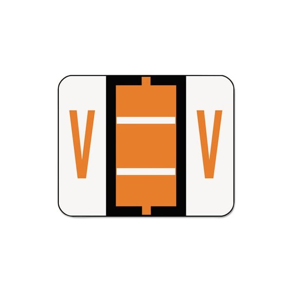 Smead Smead, A-Z COLOR-CODED END TAB FILING LABELS, V, 1 X 1.25, WHITE, 500/ROLL 67092 - main